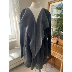 LULULEMON Still Lotus Wrap Cardigan Sweater Reversible Dark Gray/Gray Size XL